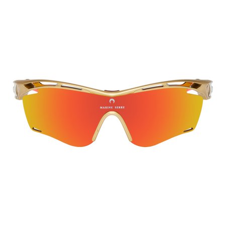 Marine Serre: Gold & Orange Rudy Project Edition Tralyx Slim Moon Sunglasses | SSENSE Canada