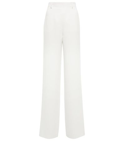 Valentino - High-rise silk wide-leg pants | Mytheresa