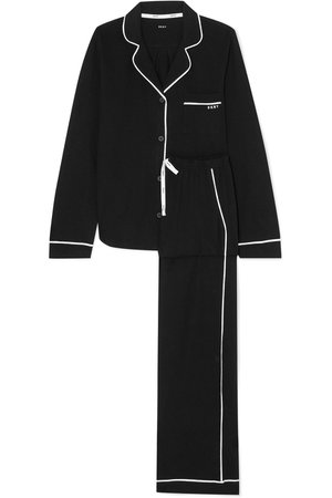 DKNY | Signature cotton-blend jersey pajamas | NET-A-PORTER.COM