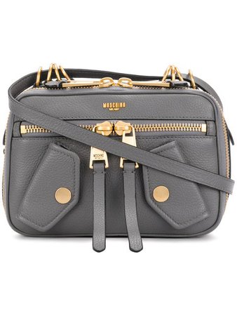 Moschino small logo embossed shoulder bag