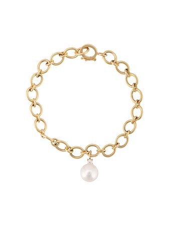Irene Neuwirth 18kt Yellow Gold Pearl Charm Bracelet - Farfetch