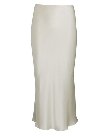 SABLYN Miranda Silk Midi Skirt In White | INTERMIX®