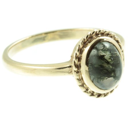 9ct Gold Moss Agate Ring - Carus Jewellery