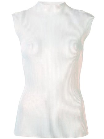 Helmut Lang Pleated pearlized-effect Top - Farfetch