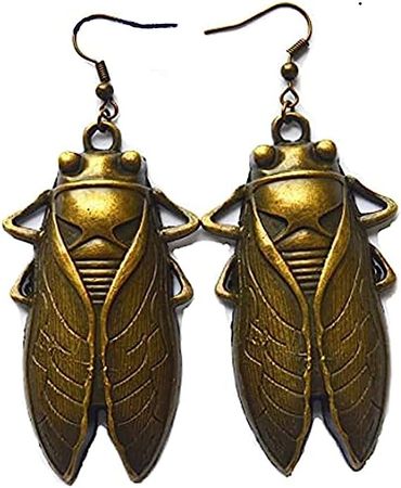 Amazon.com: Cicada Earrings, Insect Jewelry, Cicada Jewelry, Insect Earrings,Bronze Stud Earrings, Handmade Earrings: Clothing, Shoes & Jewelry