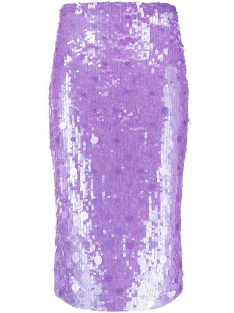 P.A.R.O.S.H. sequin-embellished Midi Skirt