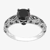 Midnight Black Diamond 1 3/8 CT. T.W. Color-Enhanced Black Diamond 10K White Gold Bridal Set, Color: White - JCPenney