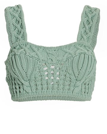 Aknvas Jodie Cable Knit Crop Top | INTERMIX®