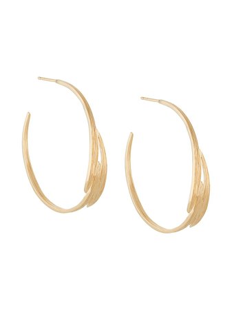 Shop gold Wouters & Hendrix engraved hoop earrings with Express Delivery - Farfetch