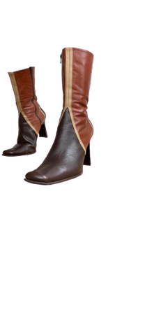 Vintage square toe leather boots