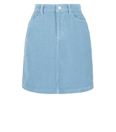 Pale Blue 5 Pocket Corduroy Mini Skirt | New Look