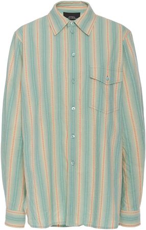 Marc Jacobs Striped Cotton Button-Front Shirt Size: 0
