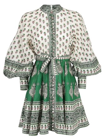 Zimmermann Zimmerman Amari Emerald Dress - Green paisley - 10963123 | italist