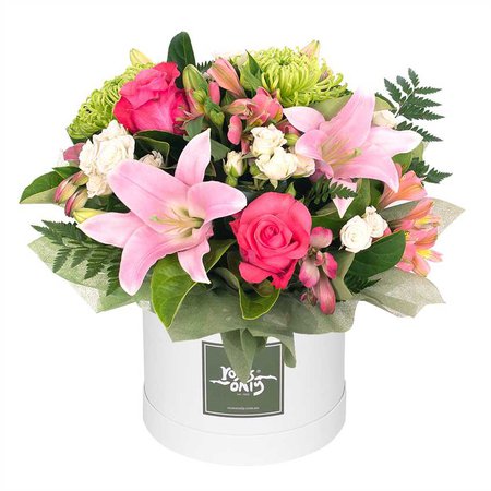 Pink Blush Hatbox - Roses Only Featured Products delivered to Australian Delivery Location, Australia - Roses Only