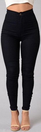 black high waist jeans