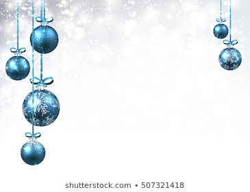 Christmas Background Blue Balls Vector Illustration Stock Vector (Royalty Free) 340546895