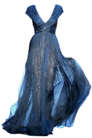 Blue ball gown