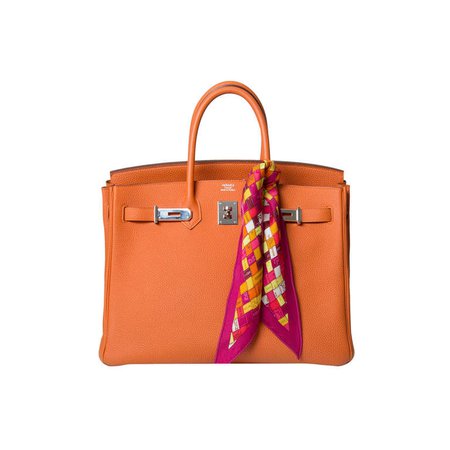 Hermes Birkin 35 Orange Clemence Bag at 1stdibs