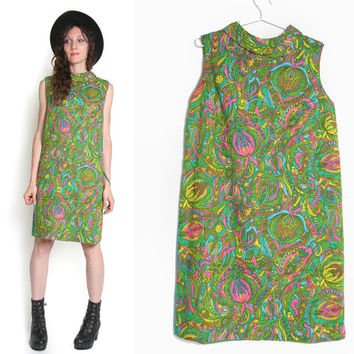 60s Paisley Shift Dress - Summer Dress - from GhostClubVintage on