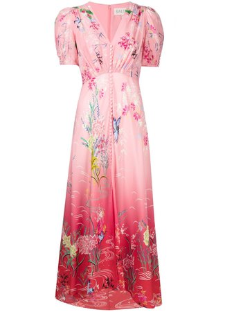 Saloni Leo floral-print Dress - Farfetch