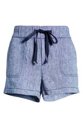 Caslon® Tie Waist Linen Shorts | Nordstrom