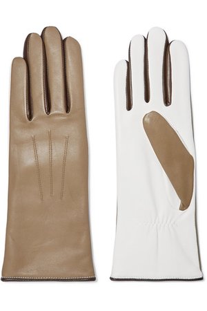 Isabel Marant | Bocker color-block leather gloves | NET-A-PORTER.COM
