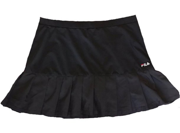 90s y2k black pleated fila skirt
