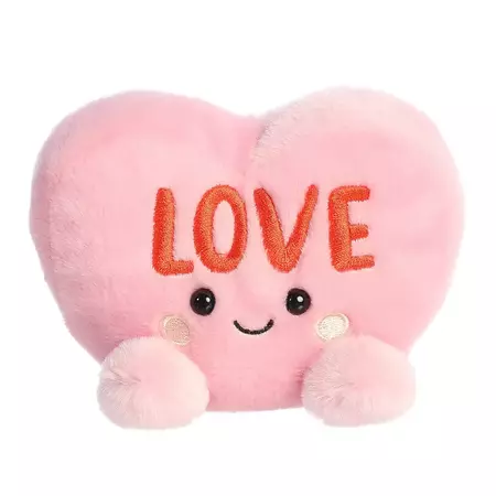 Aurora Palm Pals 5" Candy Heart Love Pink Stuffed Animal : Target