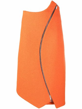 Nina Ricci Asymmetric Zip Midi Skirt - Farfetch