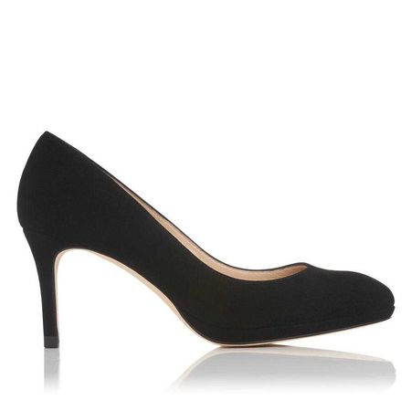 Sybila Black Suede Platform Courts | Shoes | L.K.Bennett