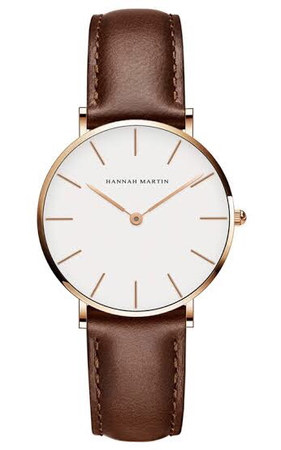 Hannah Martins Brown Leather Watch