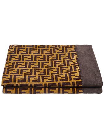 Fendi brown monogram towel