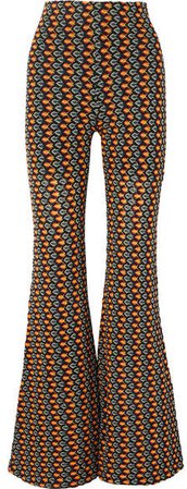 Beaufille - Ruminia Crochet-knit Flared Pants - Orange