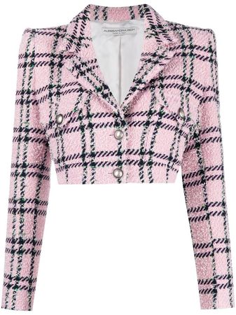 Alessandra Rich check-pattern Cropped Blazer - Farfetch