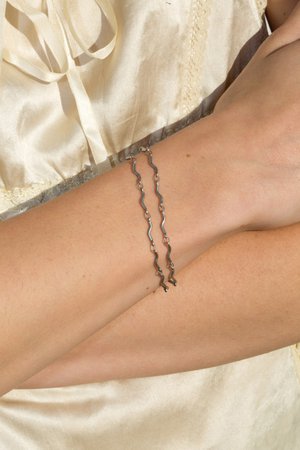 Silver Curve Bead Bracelet - Bracelets - Jewelry - Accessories