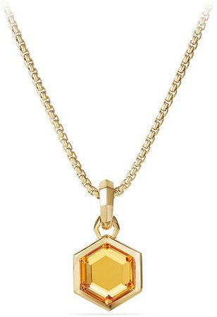 Cable Collectibles 18K Gold Hexagon Cut Amulet