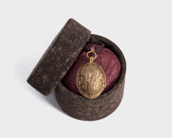 Brass Walnut Locket Handmade Jewelry Cottagecore Romantic | Etsy Sweden
