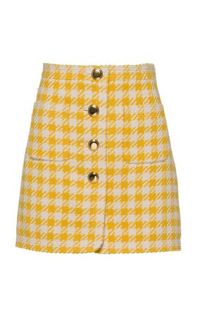 Houndstooth Tweed Mini Skirt By Miu Miu | Moda Operandi