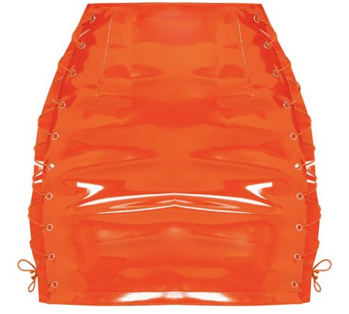 orange plastic skirt