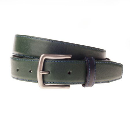 Burnished Silver Buckle with Forest Green Leather Belt | Zazzle.com
