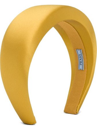 Shop yellow Prada satin headband with Express Delivery - Farfetch