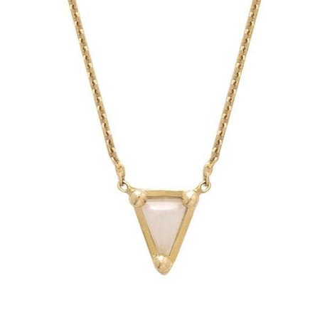 Mociun Triangle Necklace - Snowdrift Agate | Garmentory