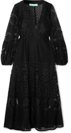 Melissa Cotton-blend Lace Dress - Black