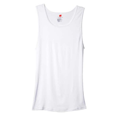 Shop Hanes Men's Big & Tall White Tank Undershirts (Pack of 3) - Free Shipping On Orders Over $45 - Overstock - 9051445