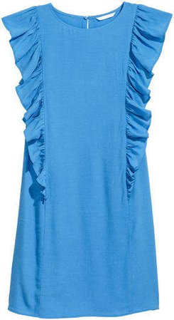 Ruffled Dress - Blue