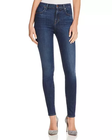 J Brand Maria High-Rise Skinny Jeans in Fleeting | Bloomingdale's