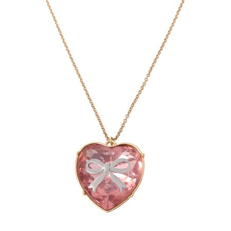 LUV Betsey Women's Heart Pendant Long Gold Necklace, 32" Length - Walmart.com