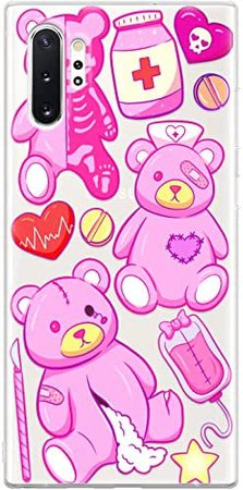 Amazon.com: Slim TPU Phone Case Compatible with Samsung Galaxy A72 A71 5G A70 A51 A32 A21 A11 A12 A01 Teddy Bear Nurse Soft Print Japanese Flexible Creepy Cute Durable Medicine Protective Yami Kawaii Pink : Cell Phones & Accessories