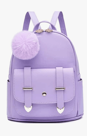 purple backpack purse