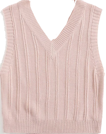 pink sweater vest
